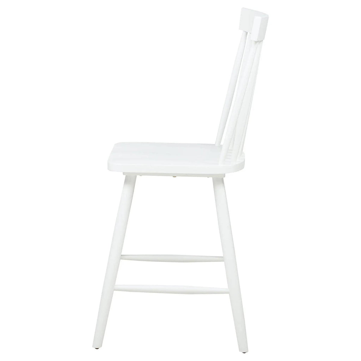 Andrews Windsor Counter Height Dining Side Chair White (Set of 2) Counter Height | 19 x 22.75 x 43.25 in | Rubberwood & Veneer | Dining Room
