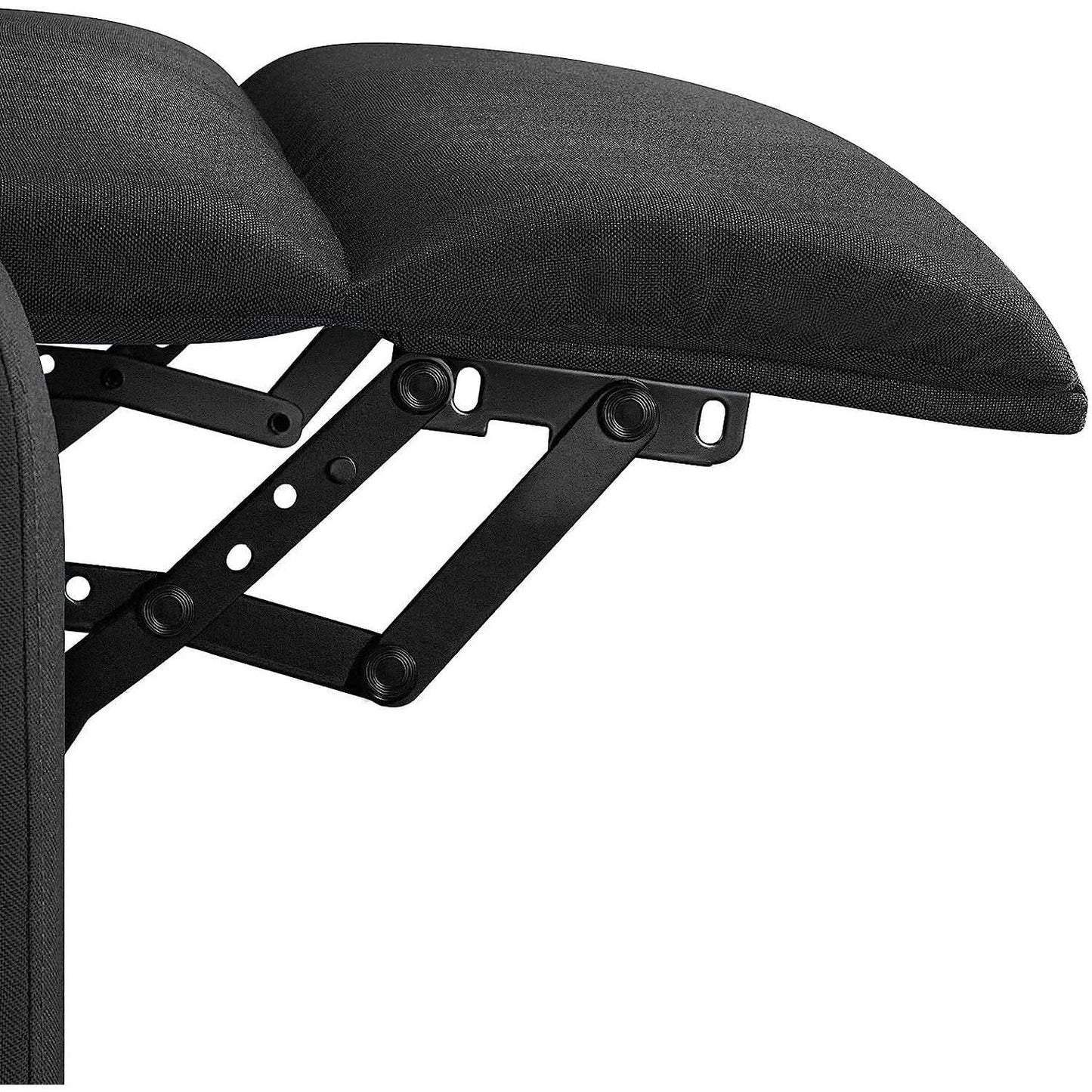 Fabric Push Back Recliner Chair Pocket Spring Matte Black from PriceLows™