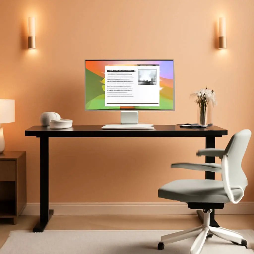 48 Inch Glass Electric Standing Desk With USB Charging from PriceLows™