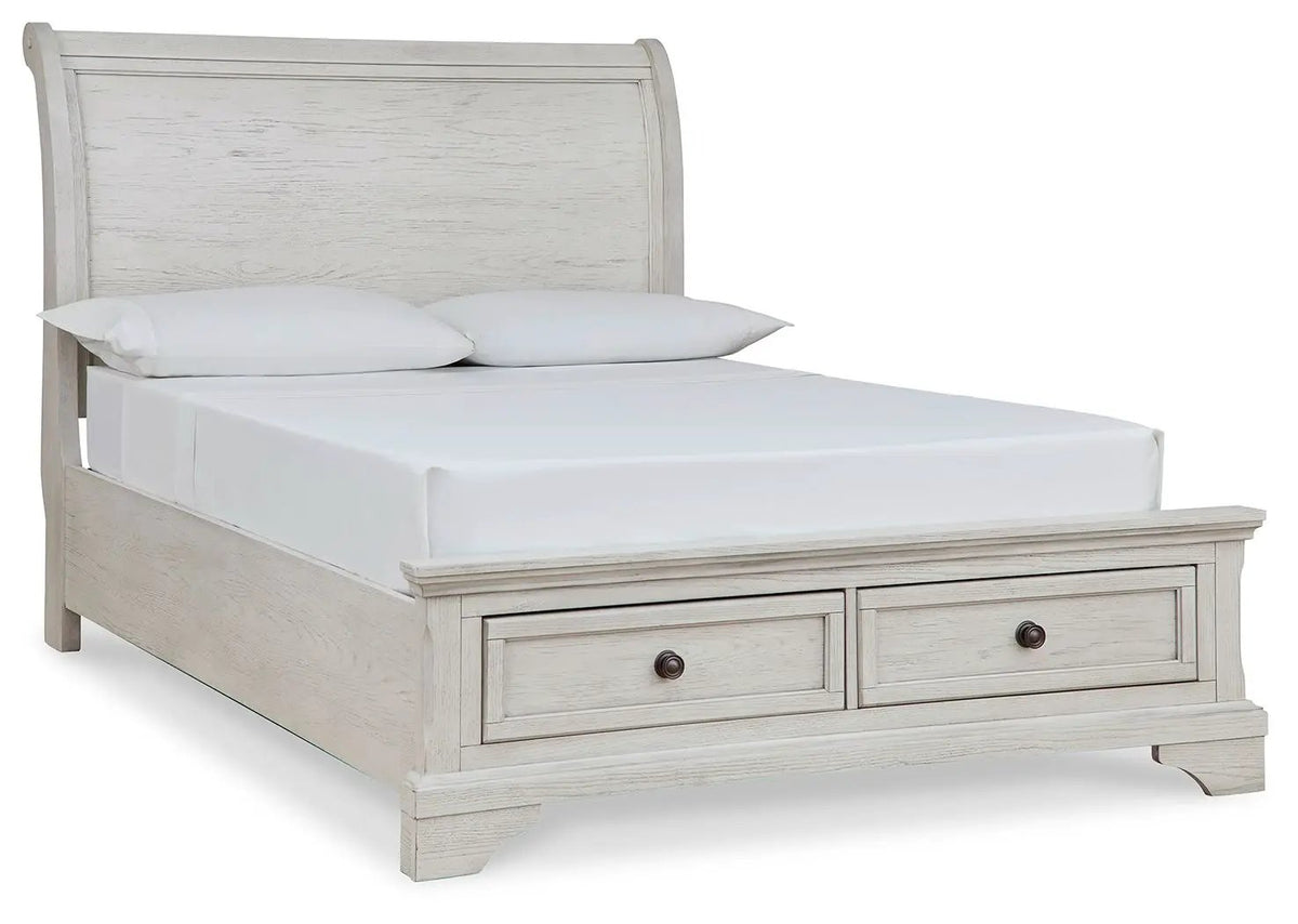 Robbinsdale Sleigh Storage Bed | Elegant Timeless Design | Bedroom Foundation | 85.25 Inch Length