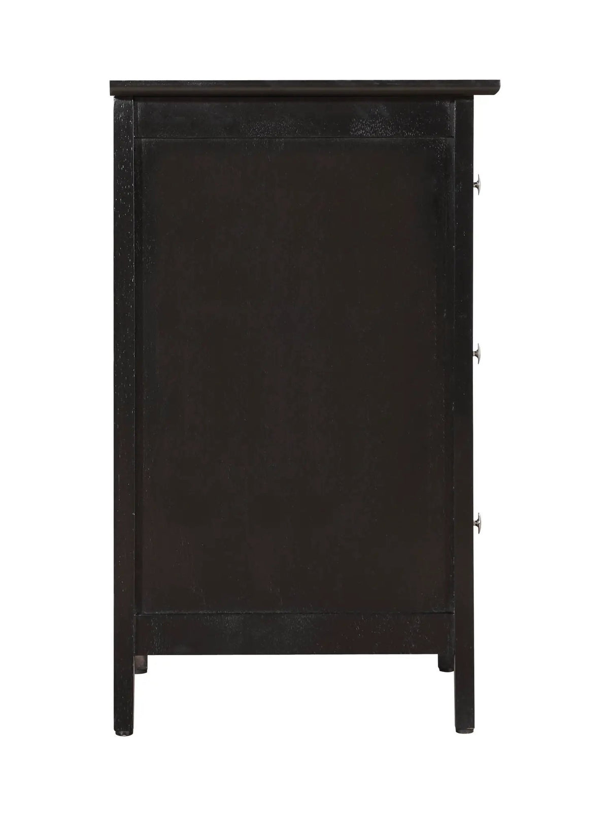 Nightstand | 3 Drawer | Real Wood Veneer | Nickel Hardware