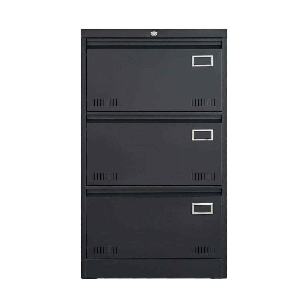 Lateral File Cabinet | 3 Drawer Locking Metal | Widened Drawers | 40 Inch Height