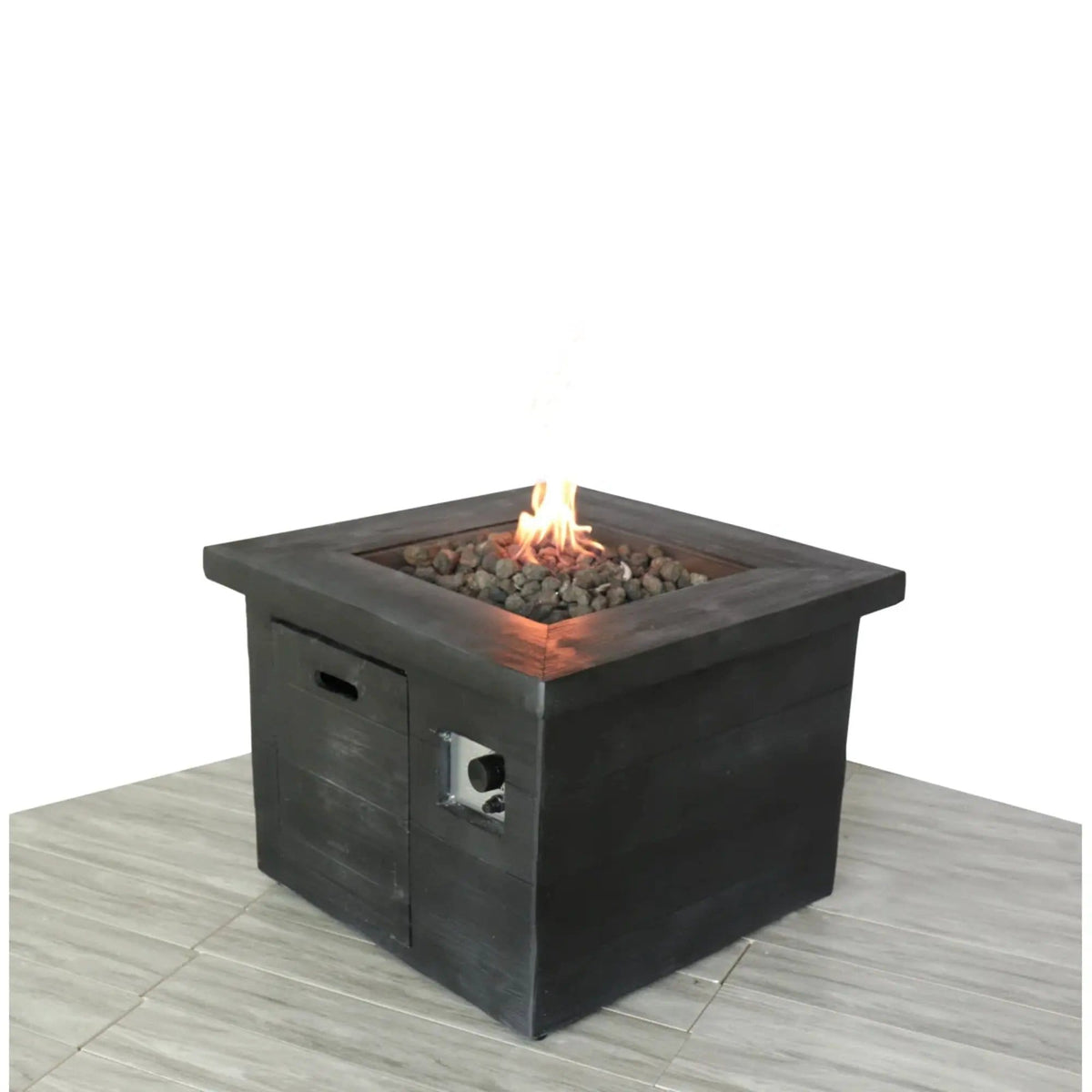 Fiber Reinforced Propane / Natural Gas, Fire Pit Table - | 32 x 32 x 24 in | Concrete | Charcoal