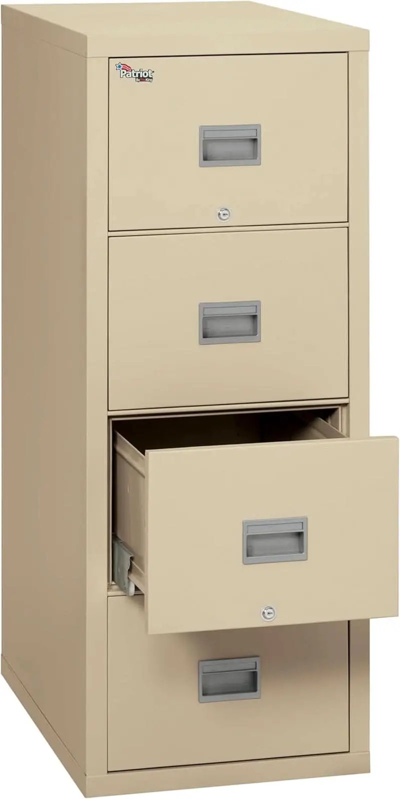 Patriot Vertical 4 Drawer Fire Safe File Cabinet 1 Hour Parchment from PriceLows™