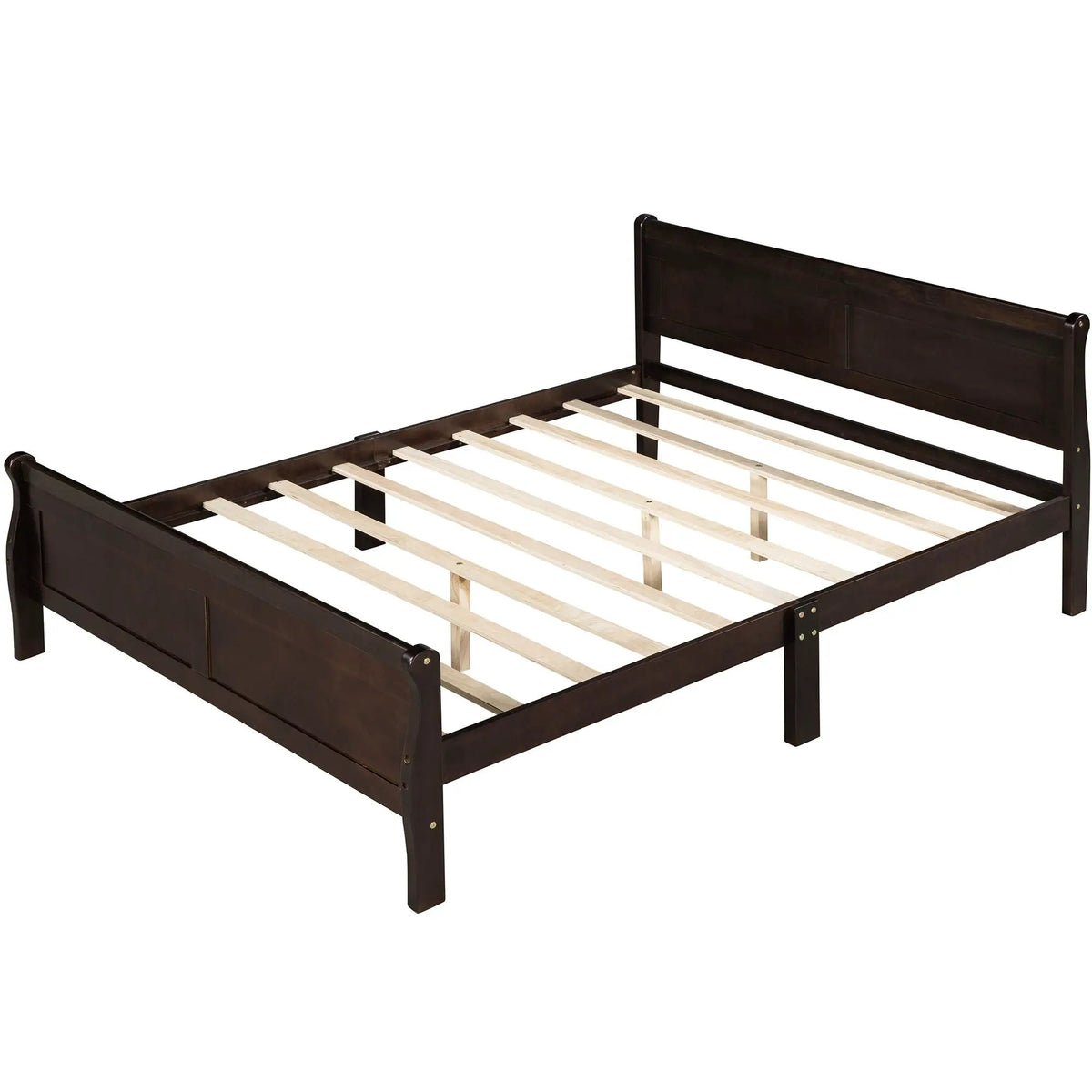 Wood Platform Bed Frame | Headboard Footboard | Wood Slat Support