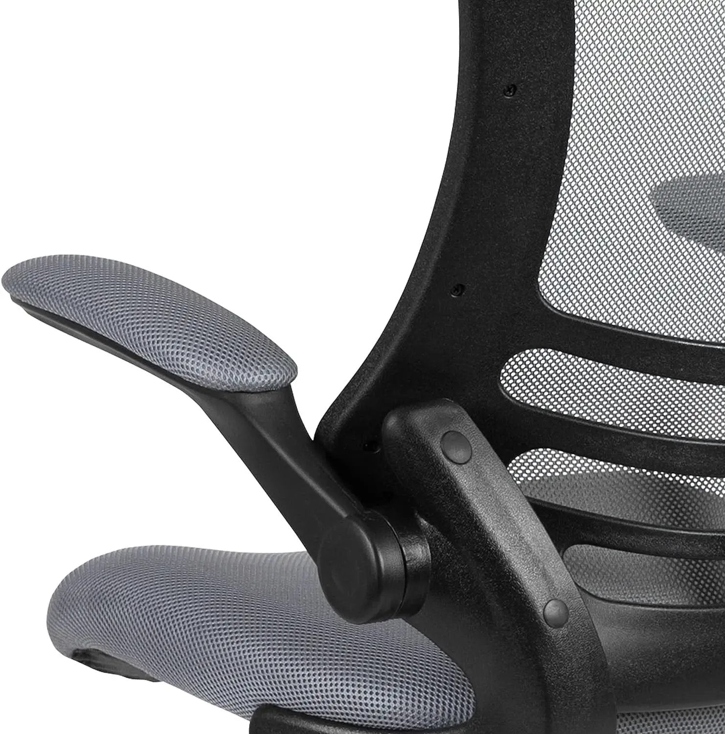 Kelista Mid Back Swivel Office Chair With Height Adjustable Dark Gray Mesh from PriceLows™