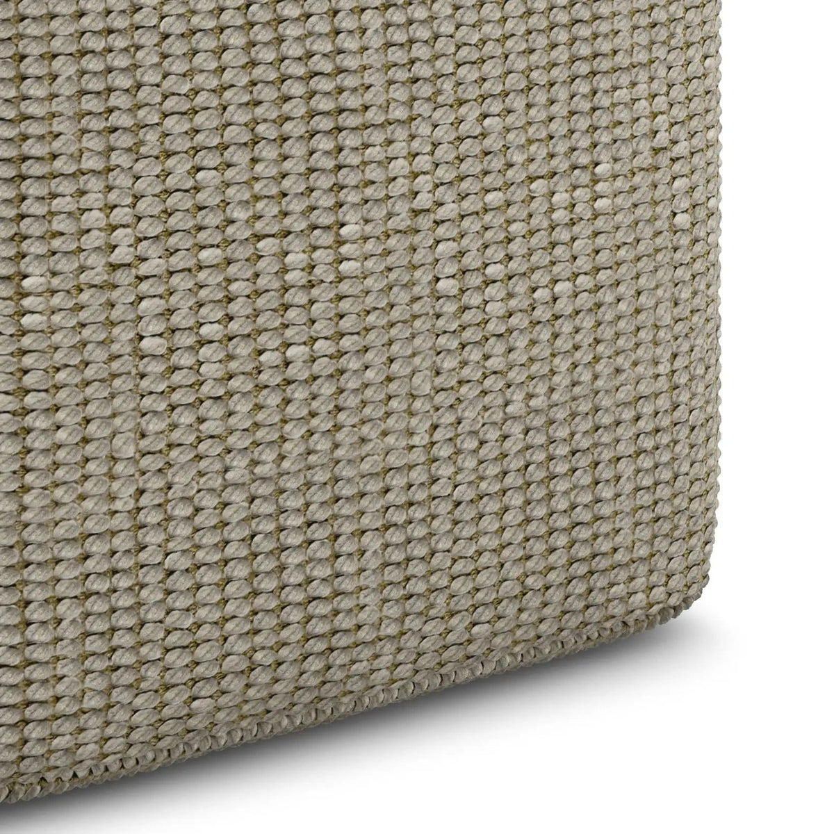 Zelma Square Woven Outdoor / Indoor Pouf | 18 x 18 x 18 in | Living Room Furniture | Silver