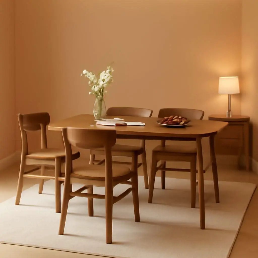 Walnut Telescoping Solid Dining Table With Extension from PriceLows™