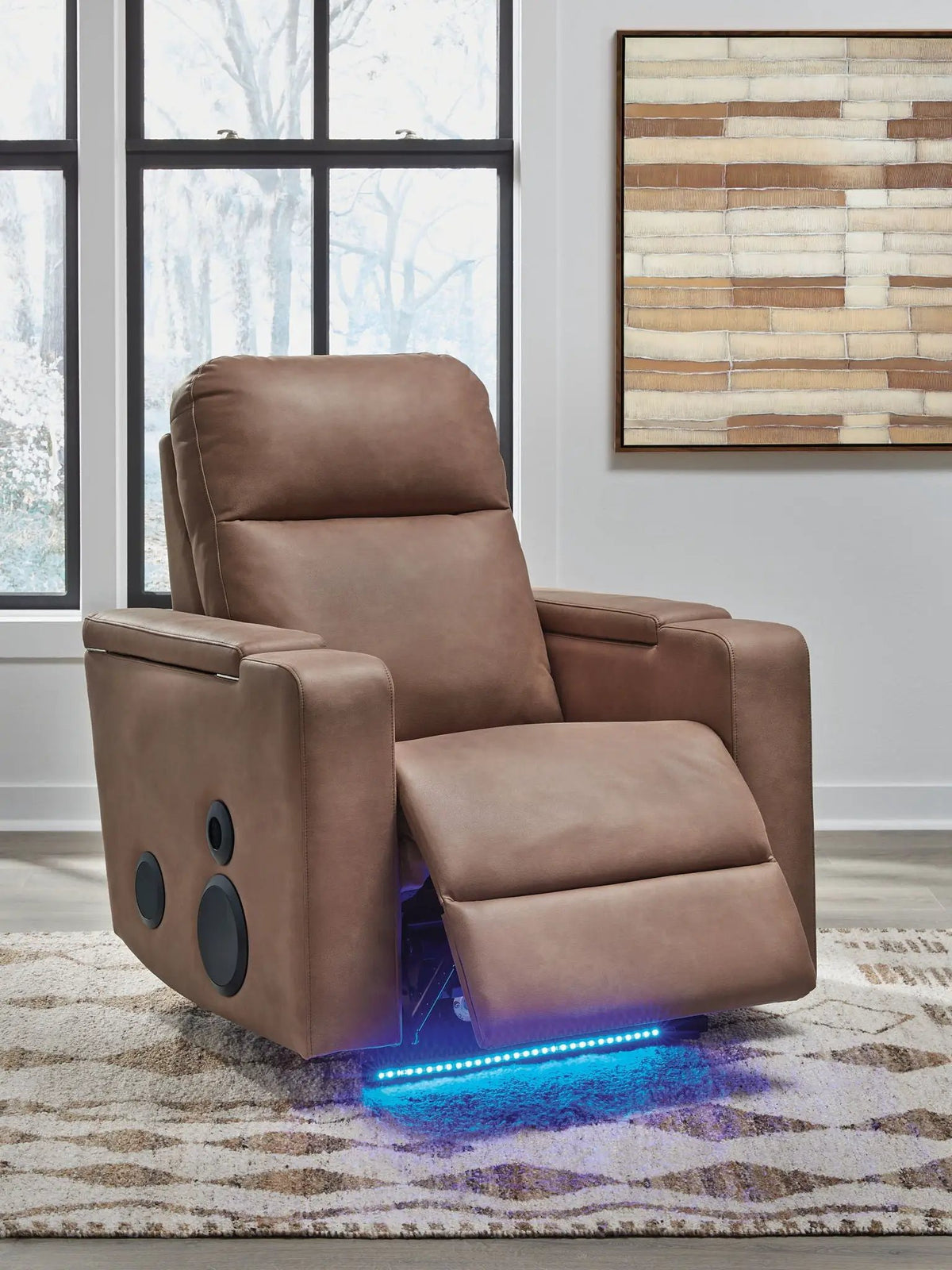 Lorrenton Glider Power Recliner | Caramel | Audio System | 22.63 Inch Seat Width
