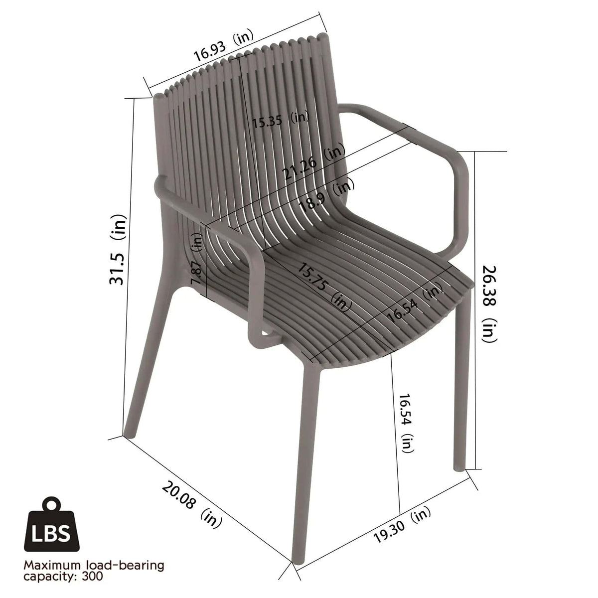4 Modern Stackable Armchair Matched With Long Table 5 Piece Outdoor Set | 5 Piece Outdoor Set | Metal | Outdoor Living