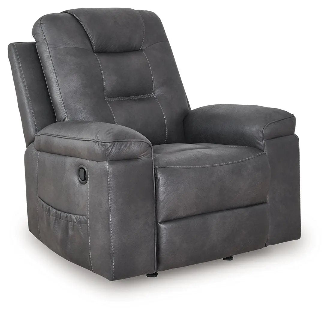 Stockworth Rocker Recliner | Warm Faux Leather | Inviting Comfort | 42 Inch Length