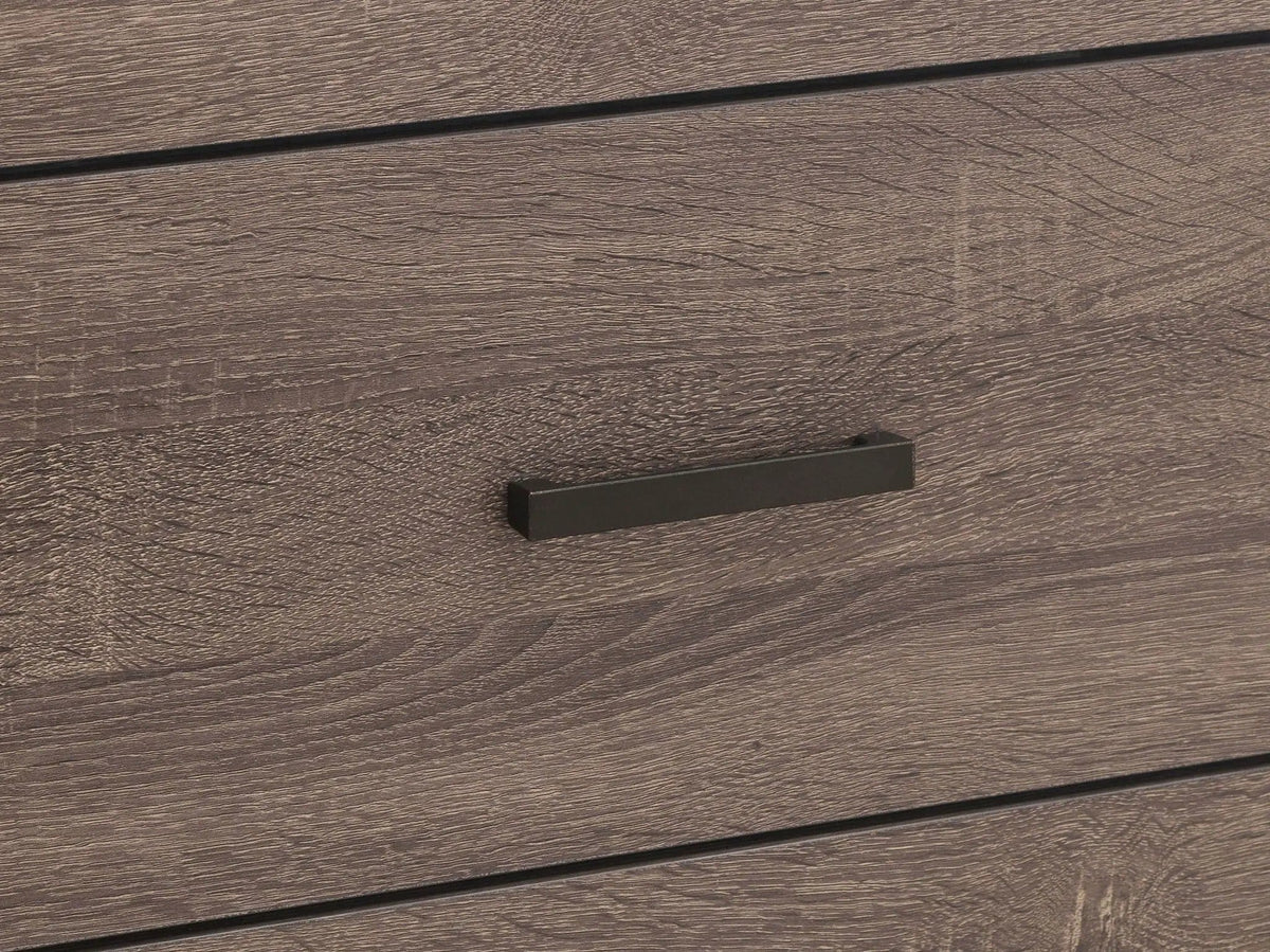 Brantford Wood Queen Storage Panel Bed Barrel | 63 x 85.75 x 48.5 in | Engineered Wood & Veneer | Oak