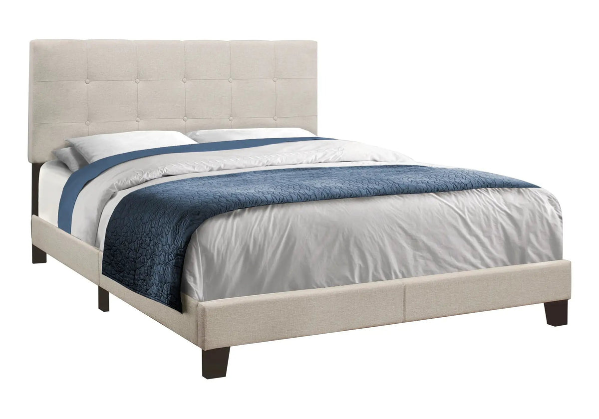 Upholstered Platform Bed Frame | Transitional Style | Frame Only | Thick Foam Padding