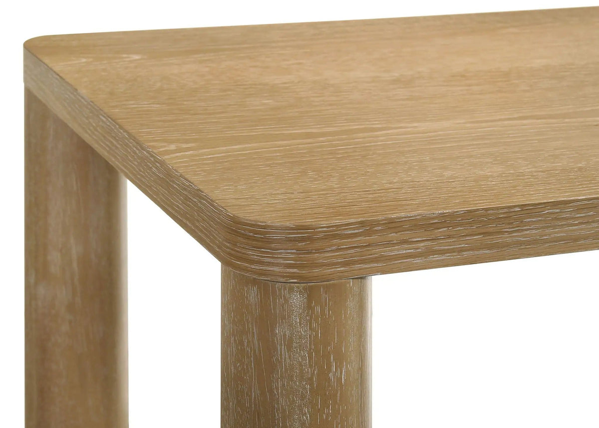 Castlewood Engineered Wood Accent Side End Table | 22 x 22 x 22 in | Engineered Wood | Light Oak
