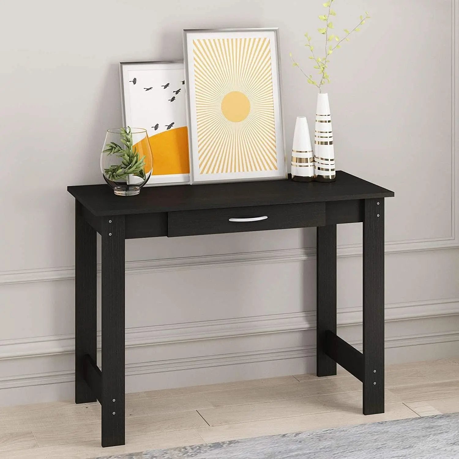 Jaya Writing Desk Large Blackwood With Drawer Home Office Desk from PriceLows™
