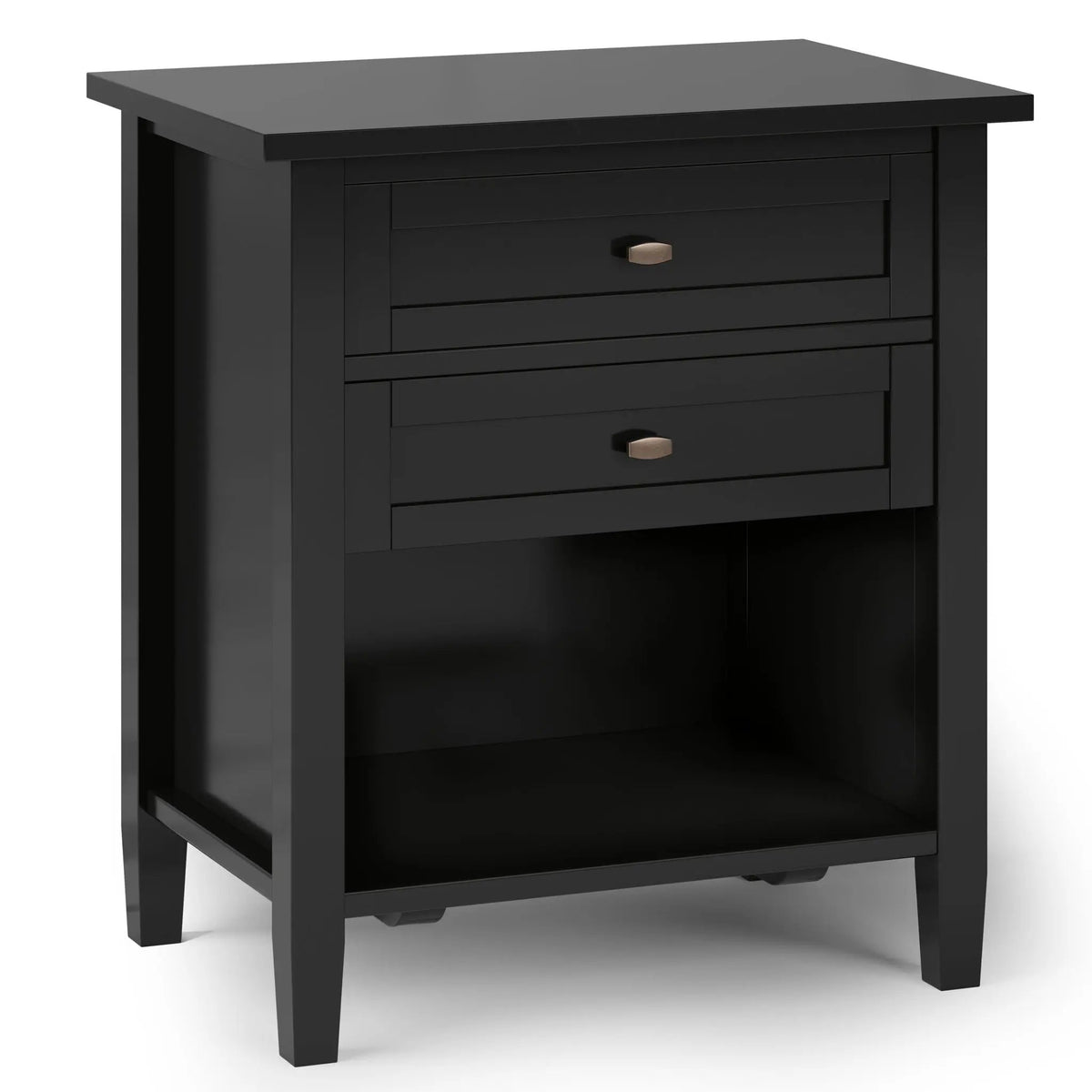 Warm Shaker Bedside Table | Handcrafted Solid Wood | NC Lacquer Finish | Multipurpose Design