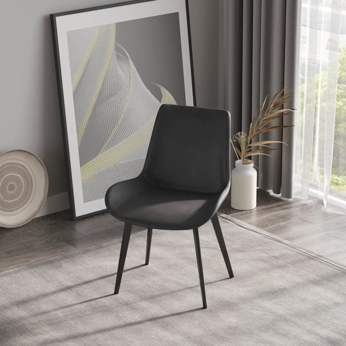 Modern Dining Chairs | Set Of 2 | Metal Legs | Ergonomic Design