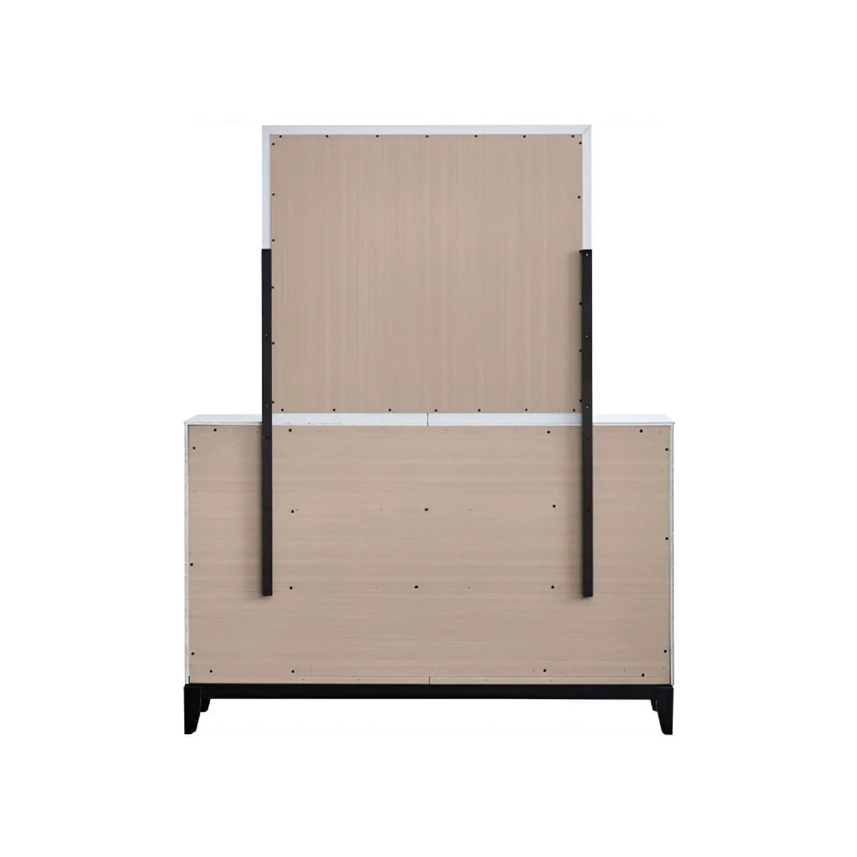 Glasgow Dresser With 6 Drawers | 2 Pieces | Steel & Wood | Bedroom