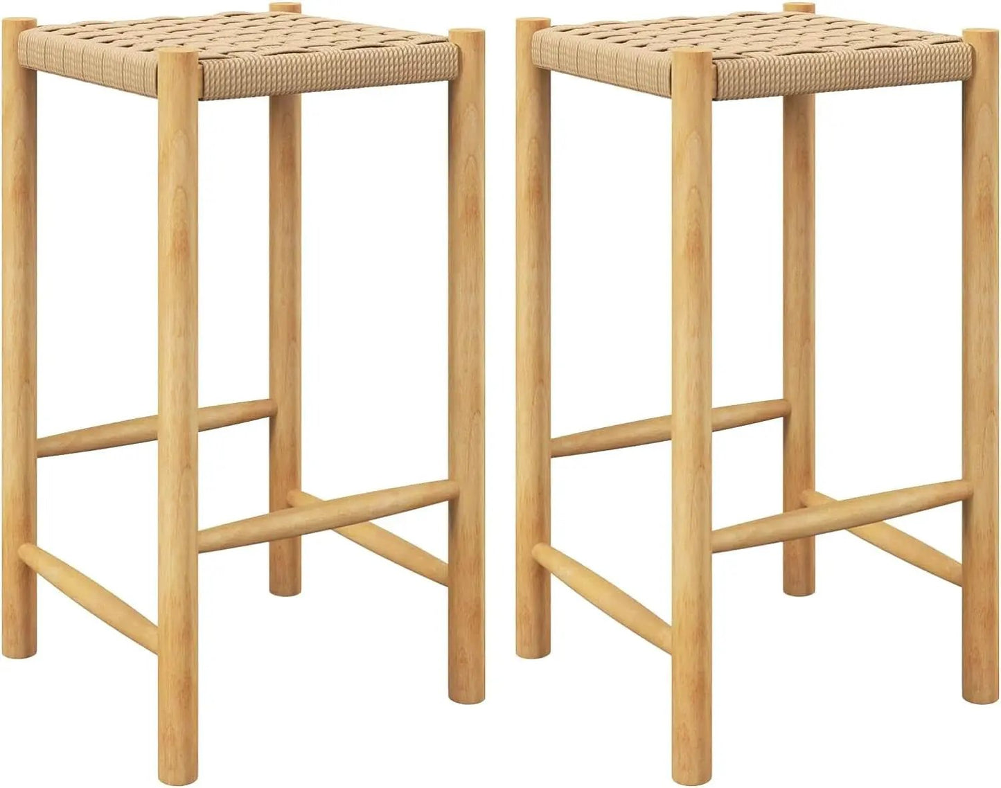 26 Inch Counter Height Wood Bar Stools Set of Two from PriceLows™