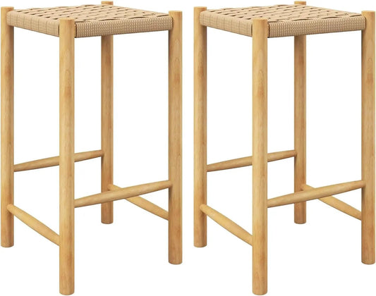 26 Inch Counter Height Wood Bar Stools Set of Two from PriceLows™