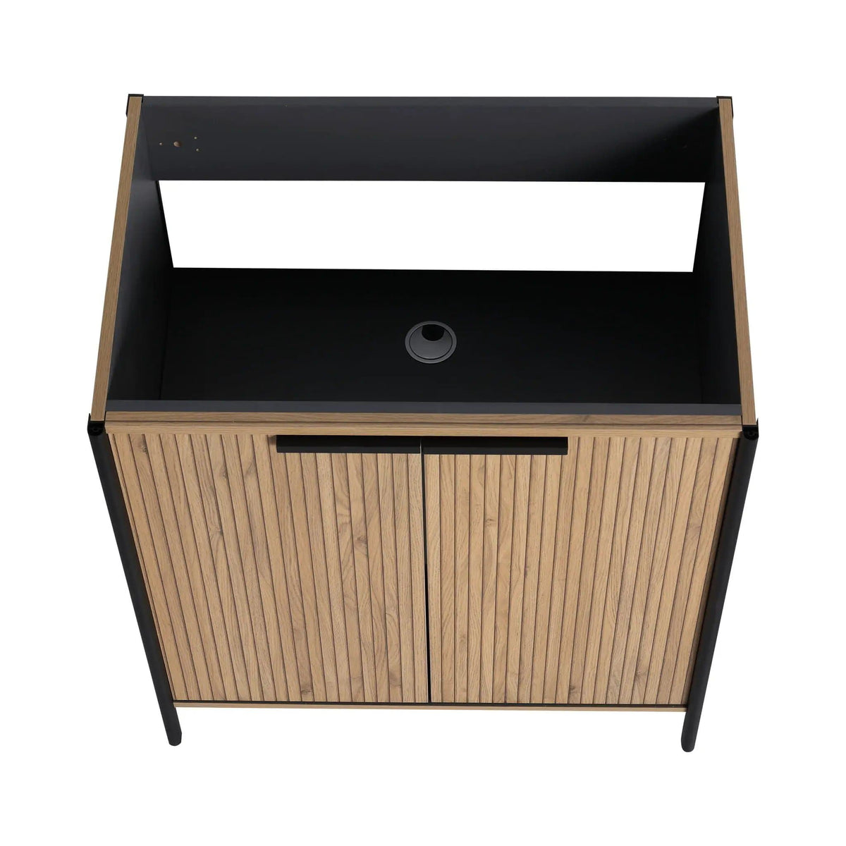 Contemporary Freestanding Bathroom Vanity With Adjustable Shelves | 5 Pieces | Stainless Steel & Metal | Bathroom