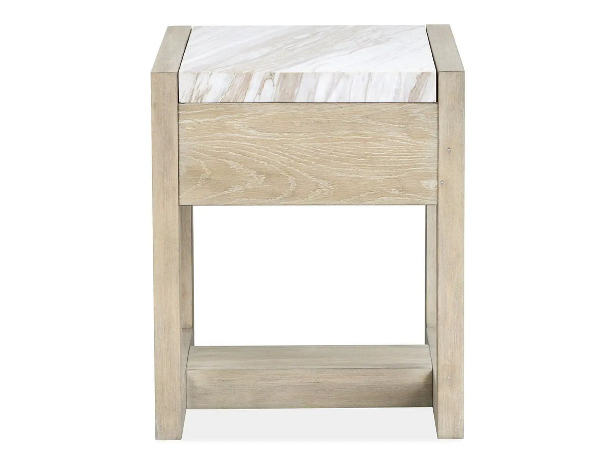 Preston Rectangular Cocktail End Table | Gallery Buff Finish | 25 Inch Width | Timeless Design