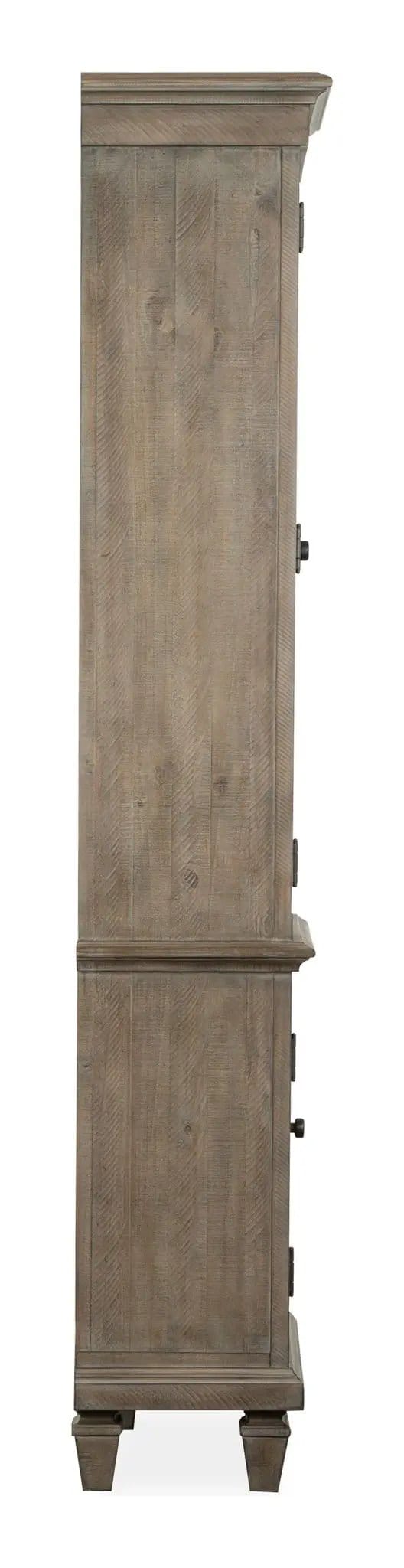 Calistoga Rustic Right Pier | 14 x 22 x 81 in | Tempered Glass & Veneer | Dovetail Gray