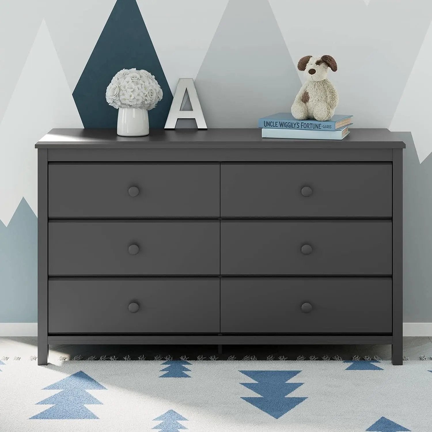 Alpine Gray 6 Drawer Dresser GREENGUARD Gold Certified from PriceLows™