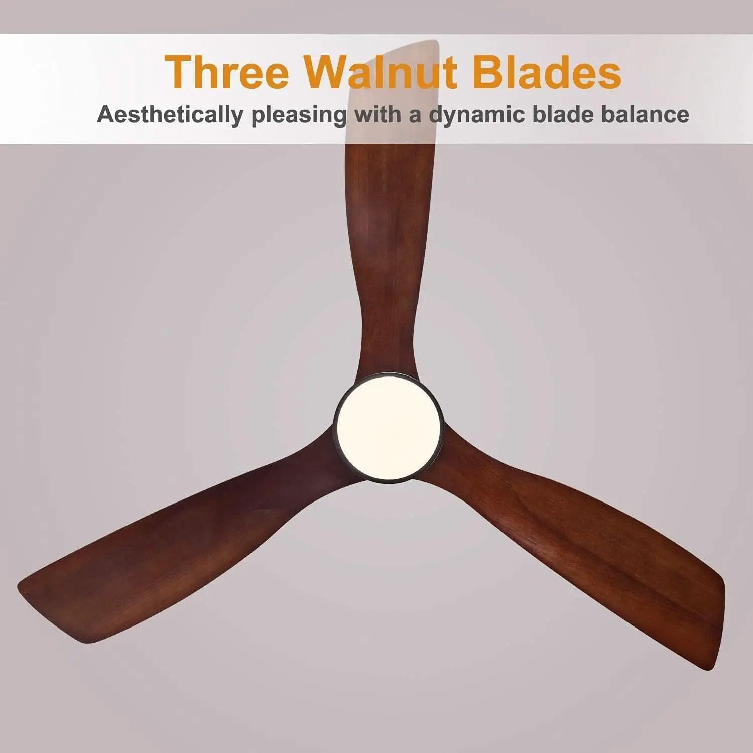 52 Inch Ceiling Fan With Lights Remote Control Matte Black from PriceLows™