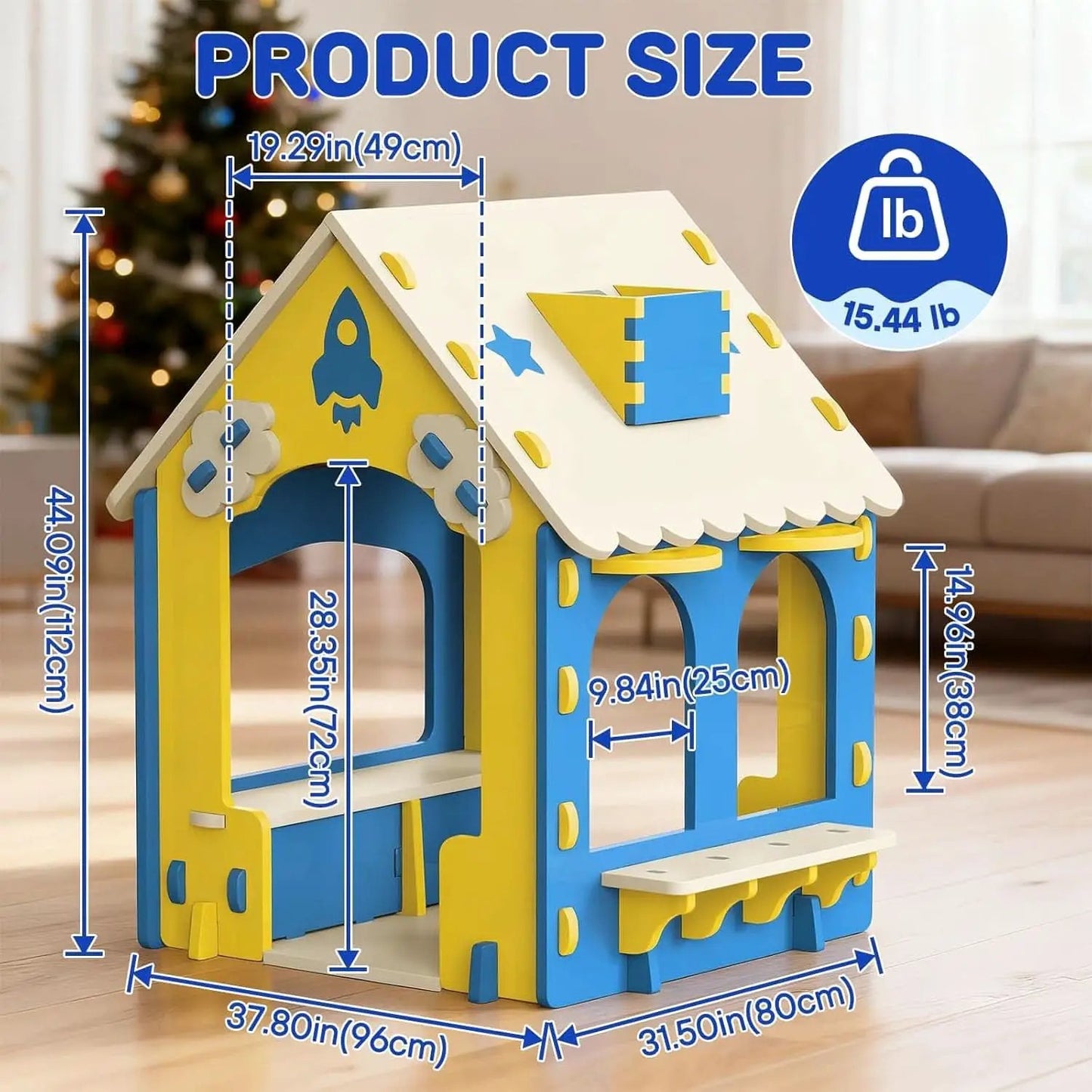 EVA Kids Indoor Playhouse Colorful Educational Fort from PriceLows™