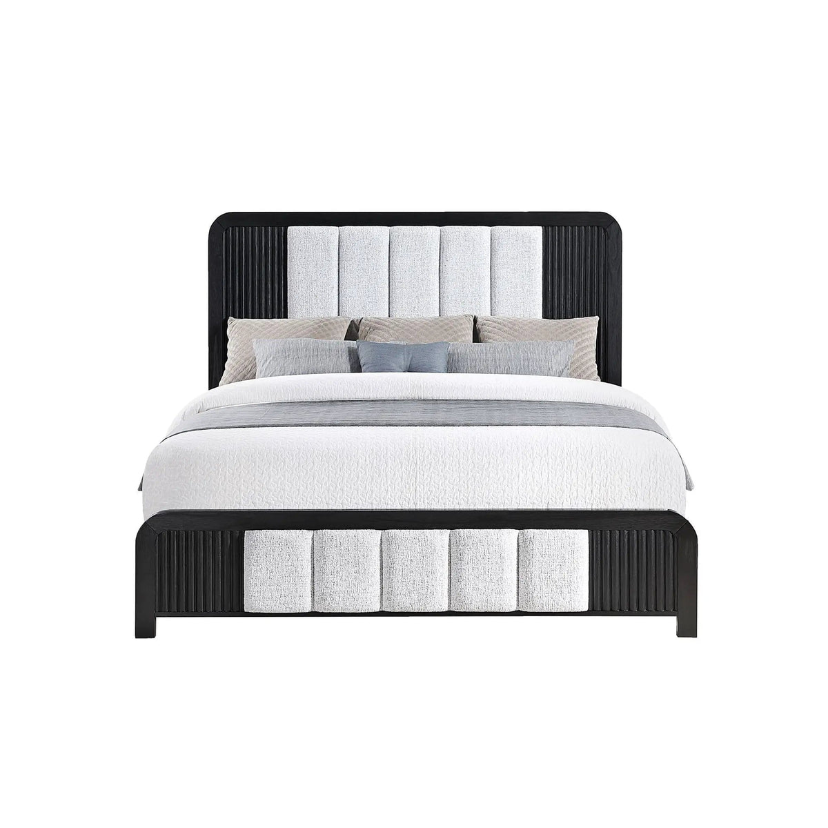 Beverly Bed With Fluted Detailing | 85 x 63 x 60 in | Wood | Bedroom