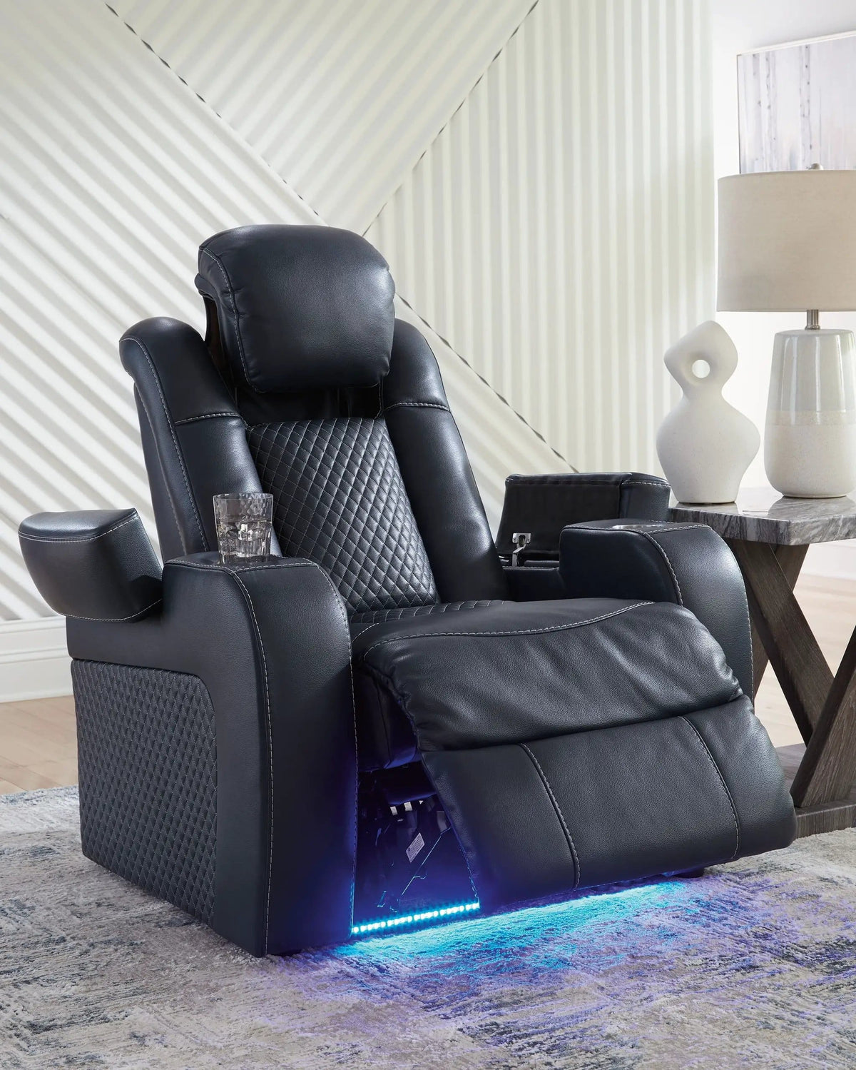 Fyne-dyme Power Recliner/Adj Headrest Reclining Chair | 2 Pieces | Living Room Furniture | Living Room