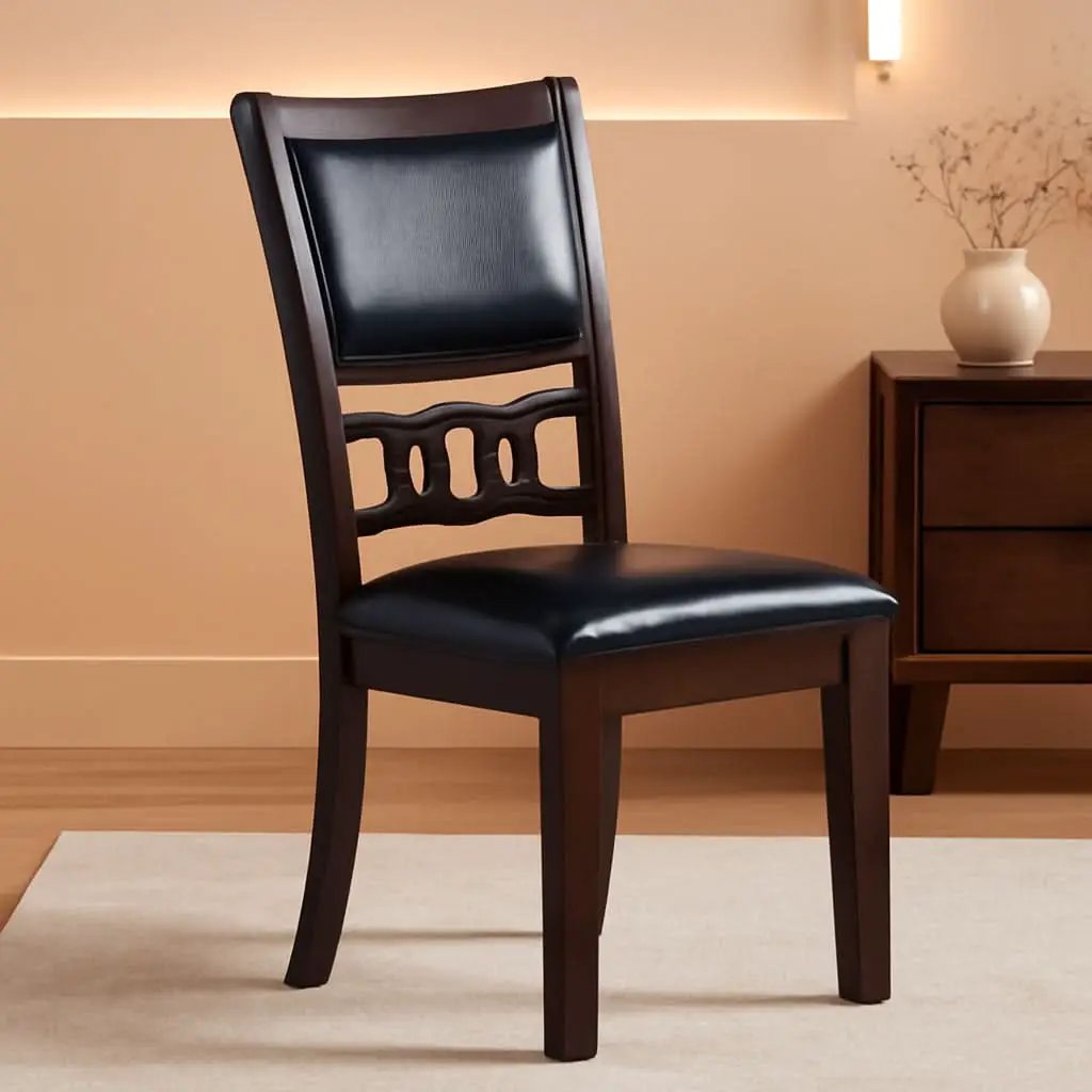 Gia Ebony Dining Chairs Set Of 2 Rubber Wood Solids from PriceLows™