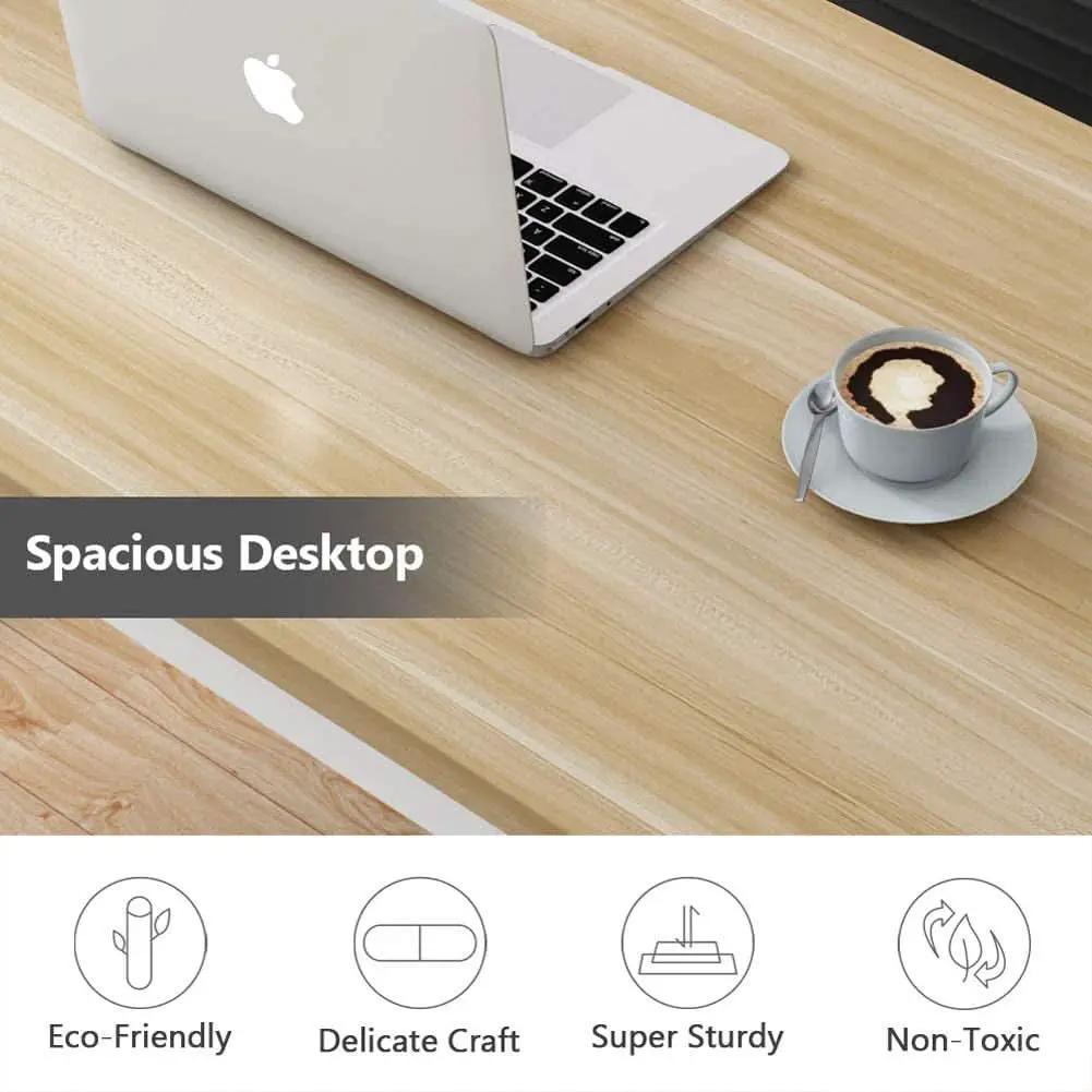 47 Inch Modern Computer Desk Light Walnut For Home Office from PriceLows™
