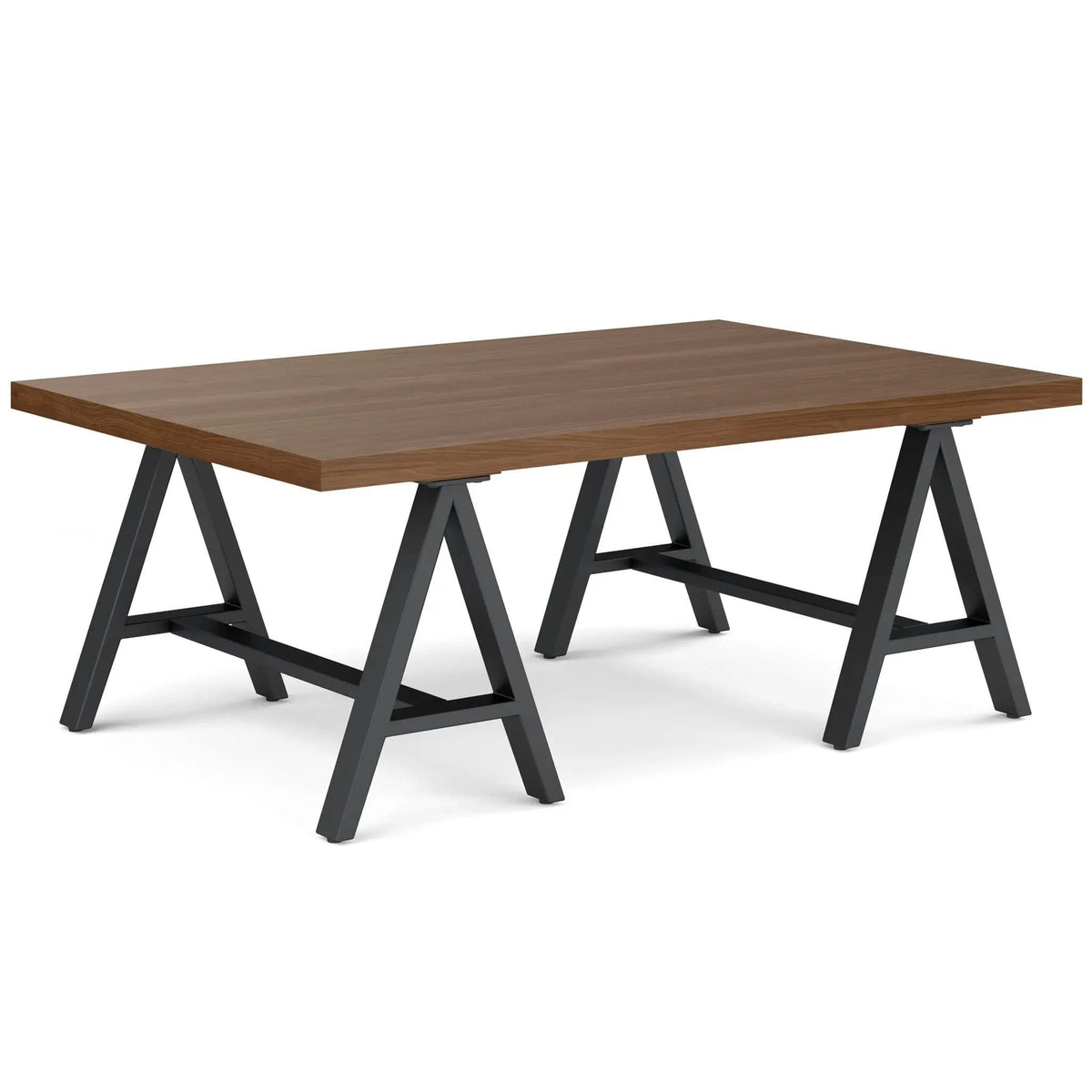 Sawhorse Handcrafted Solid Table | 2 Pieces | Metal | Living Room