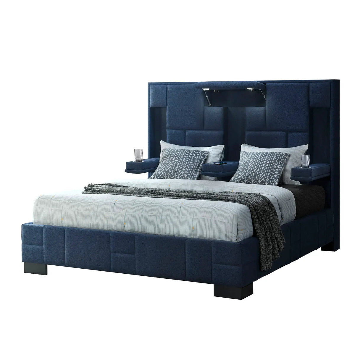 Yaris Bed | Fold-Down Armrests | Wireless Charging Station | Contemporary Style