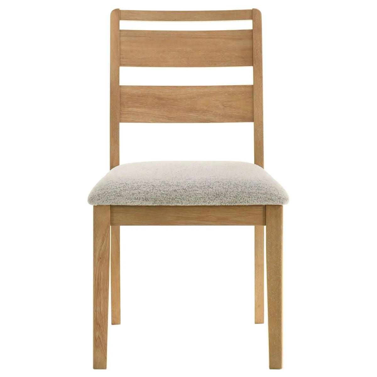 Duncan Ladder Back Dining Side Chair Washed Oak (Set of 2) | 20.25 x 22.5 x 35.75 in | Solid Wood & Fabric | Dining Room