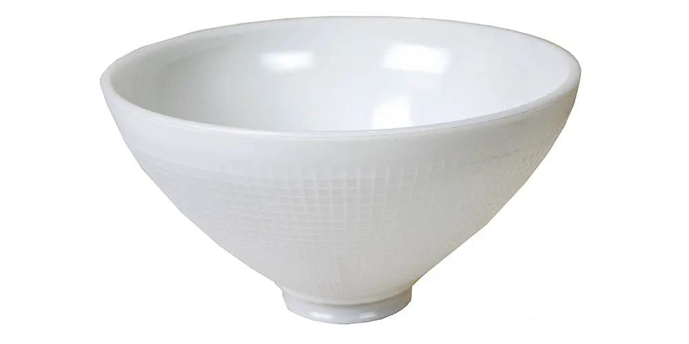IES Reflector Lamp Shade | 8 Inch Diameter | Opal Glass | 6 Inch Height