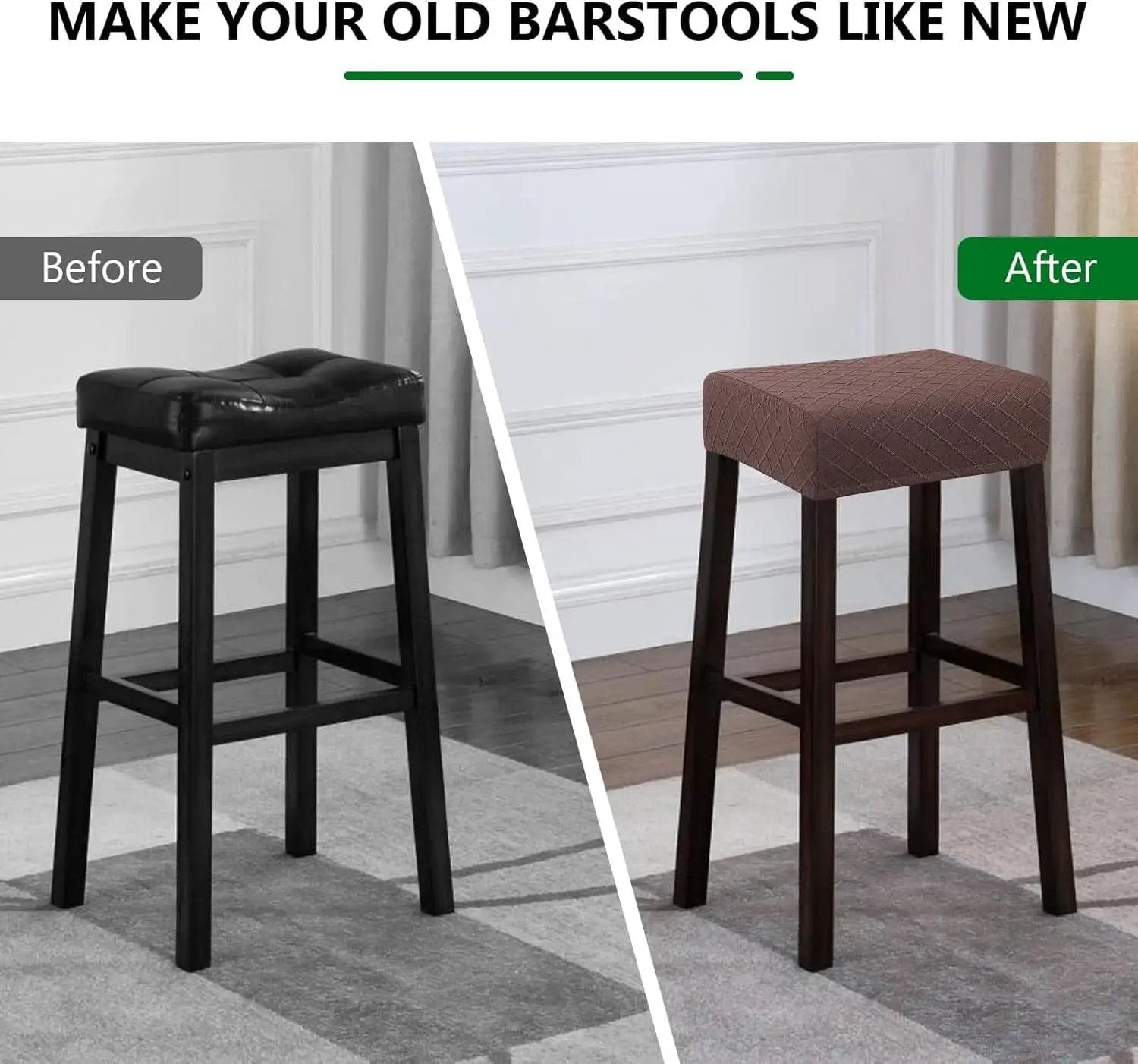 Rectangular Waterproof Stretch Bar Stool Covers 2 Pack from PriceLows™