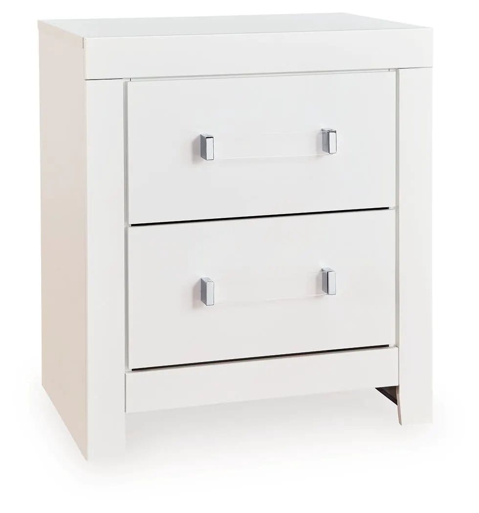 Maeling Two Drawer Night Stand Accent Nightstand | 2 Pieces | Acrylic | Bedroom
