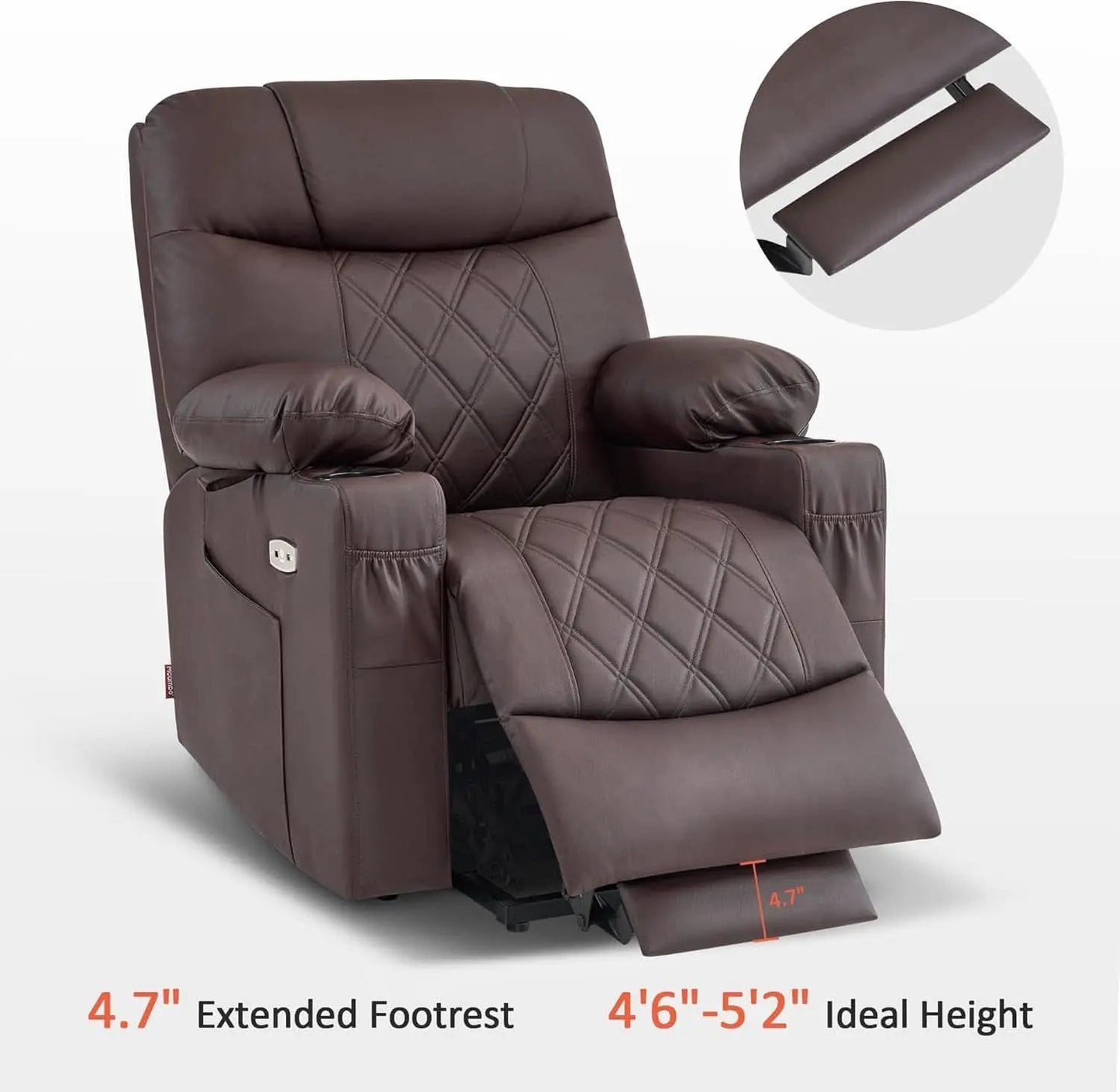 Petite Power Lift Recliner With Massage And Heating from PriceLows™