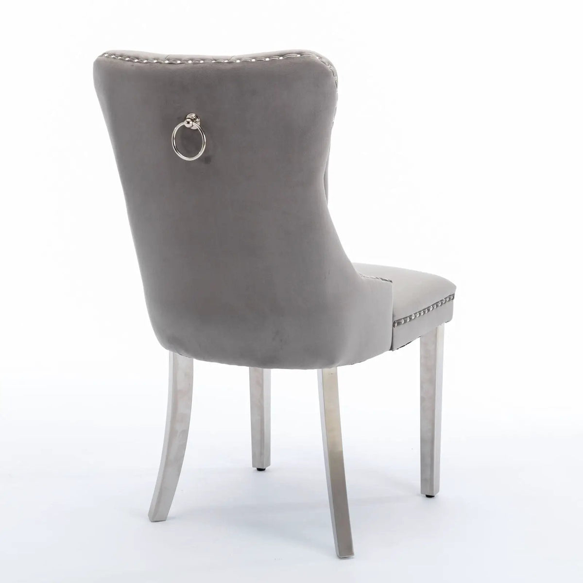 Dining Chair | Tufted Upholstery | Stainless Steel Legs | Set Of 2