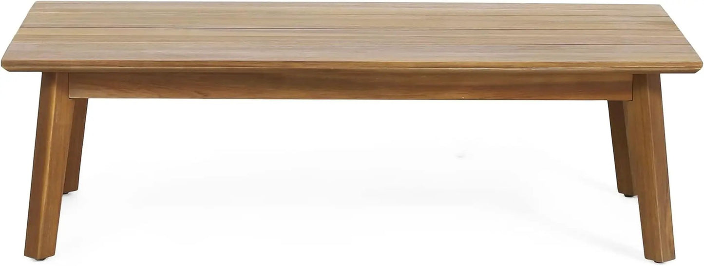 Burchett Outdoor 4 Piece Chat Set Acacia Wood And Wicker Teak Brown Beige from PriceLows™
