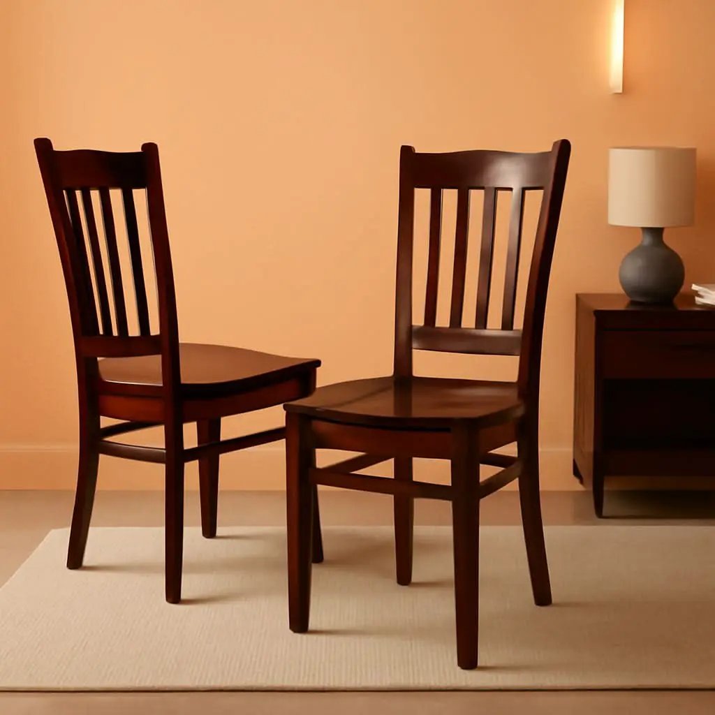 Groton Dining Room Chairs Mahogany Slat Back Set Of 2 from PriceLows™