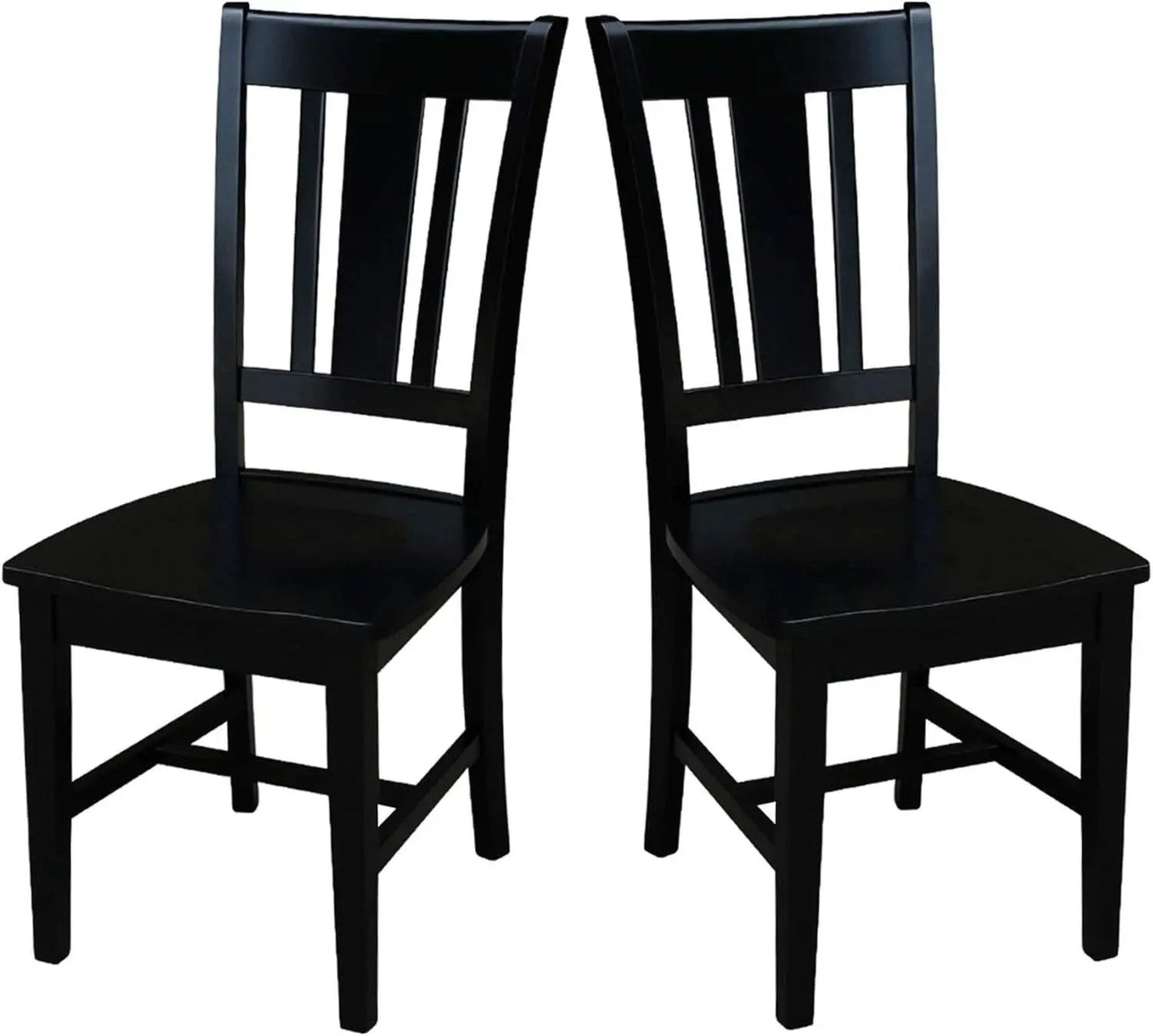 San Remo Splatback Dining Chairs Set Of Two, Black