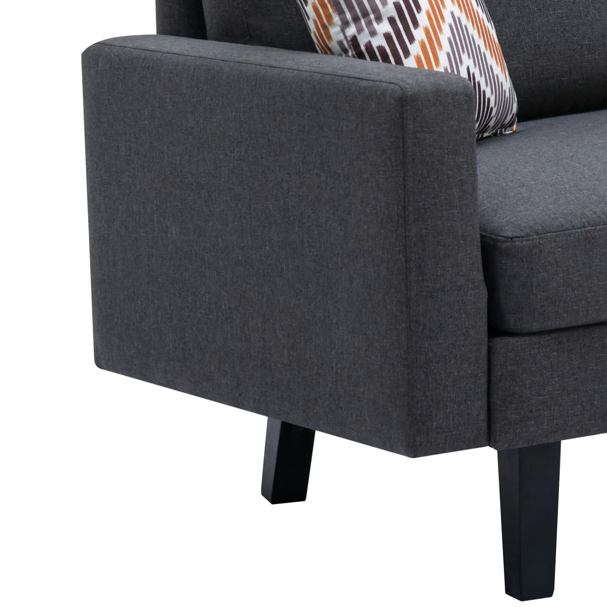 Bahamas Minimalistic Sofa | 2 Throw Pillows | Classic Design | 70 Inch Width