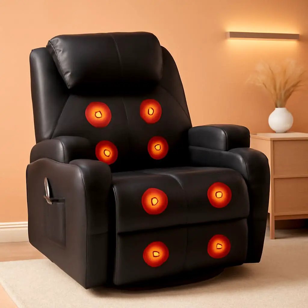 Massage Heat Swivel Recliner Chair For Living Room from PriceLows™