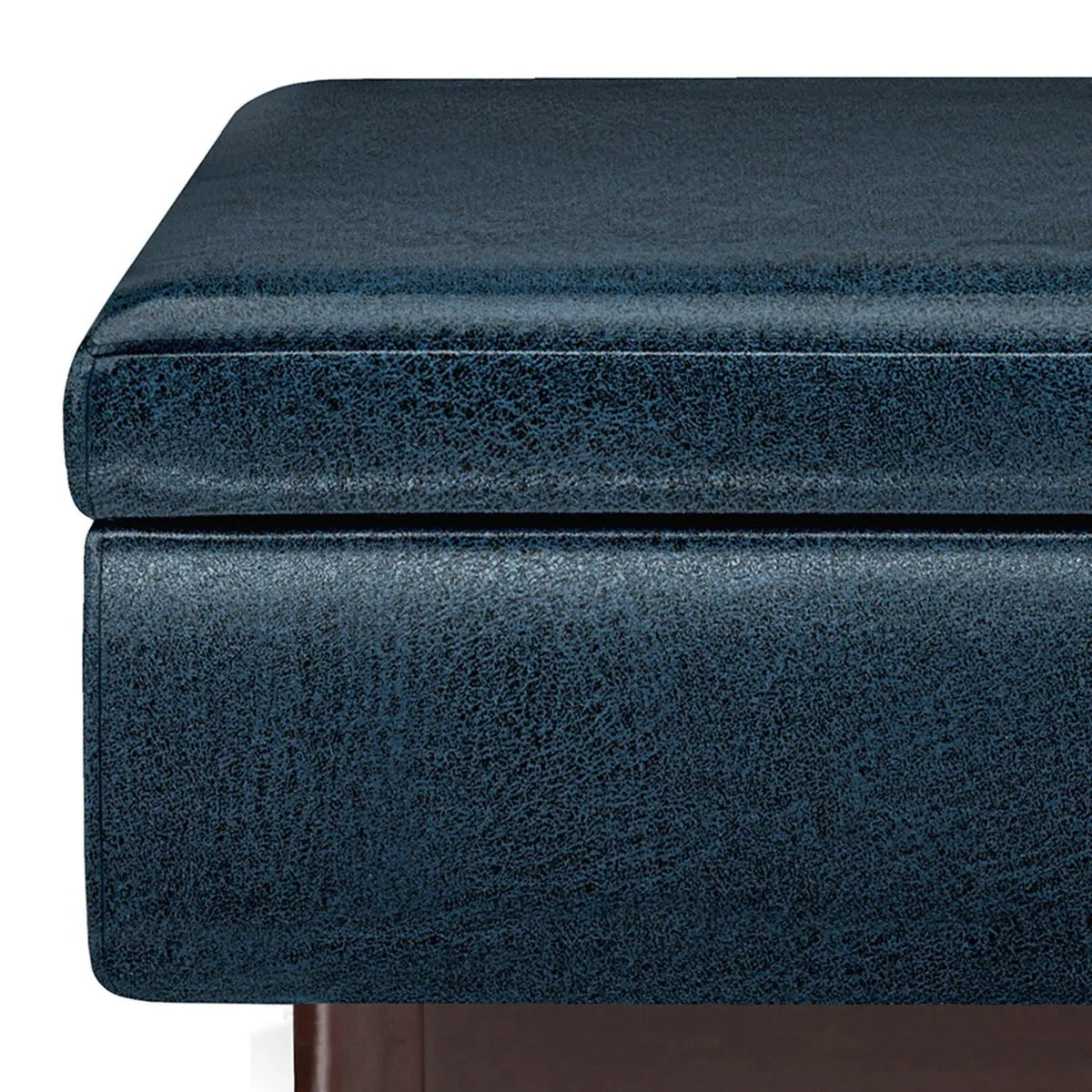Storage Ottoman | Rectangular Design | Solid Wood Frame | Lift Top