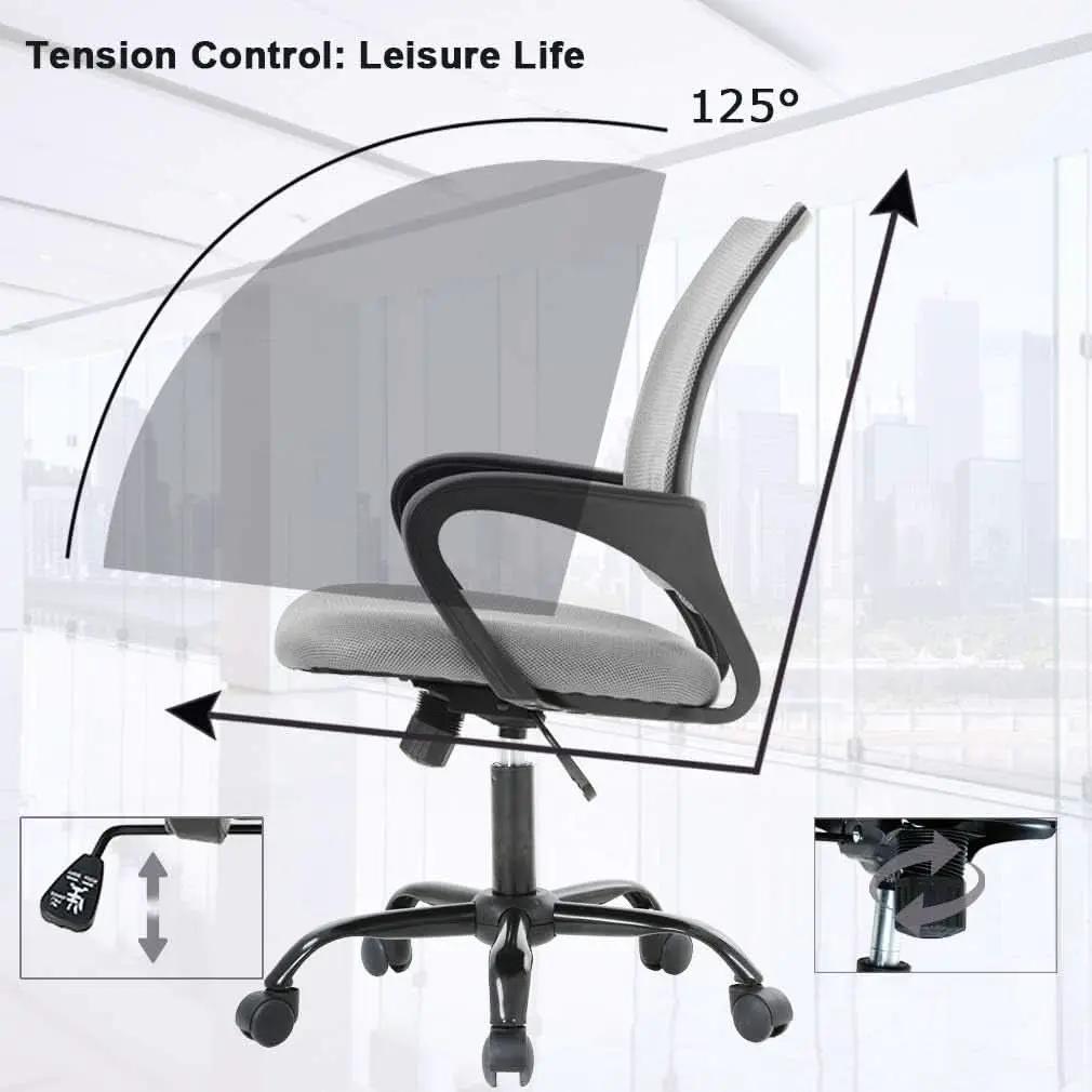 Ergonomic Mesh Office Chair With Lumbar Support Grey from PriceLows™