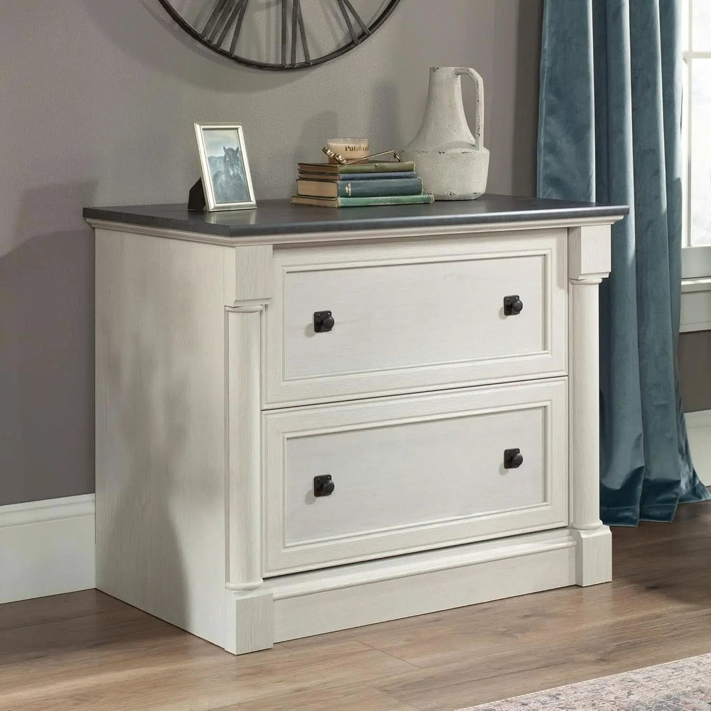 Two Drawer File Cabinet In Glacier Oak With Interlocking Drawers from PriceLows™